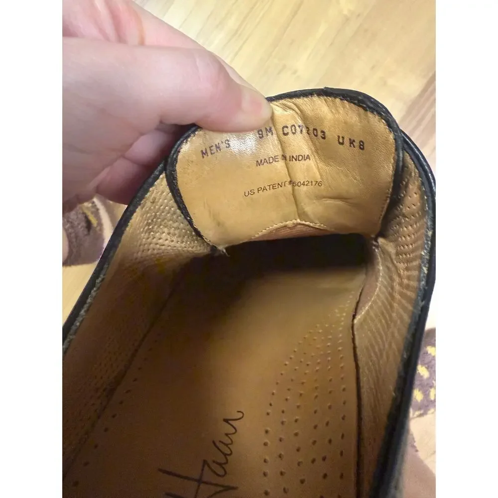 Cole Haan Mens BlK Leather Oxford Dress Shoes Sz 9M